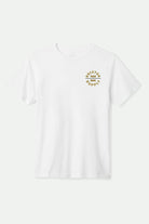 Men's Oath V S/S Standard T-Shirt in the color White/Mustard/Charcoal - Front Product View