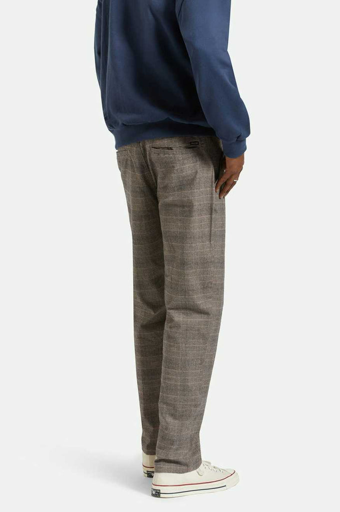 Men's Side Fit | Broadway Houndstooth E-waist Relaxed Pant - Brown/Cream Houndstooth