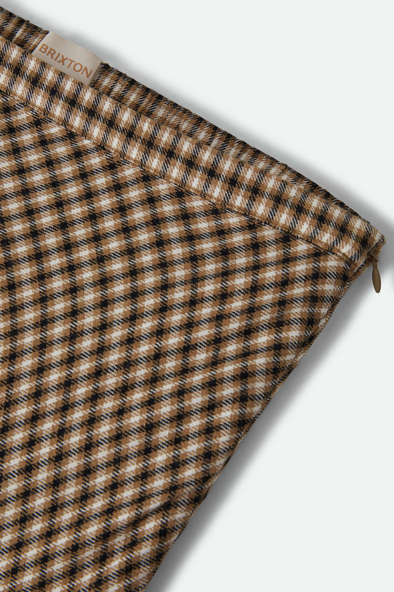 Women's The Molly Silky Skirt in the color Khaki/Off White/Black Micro - Additional Laydown image