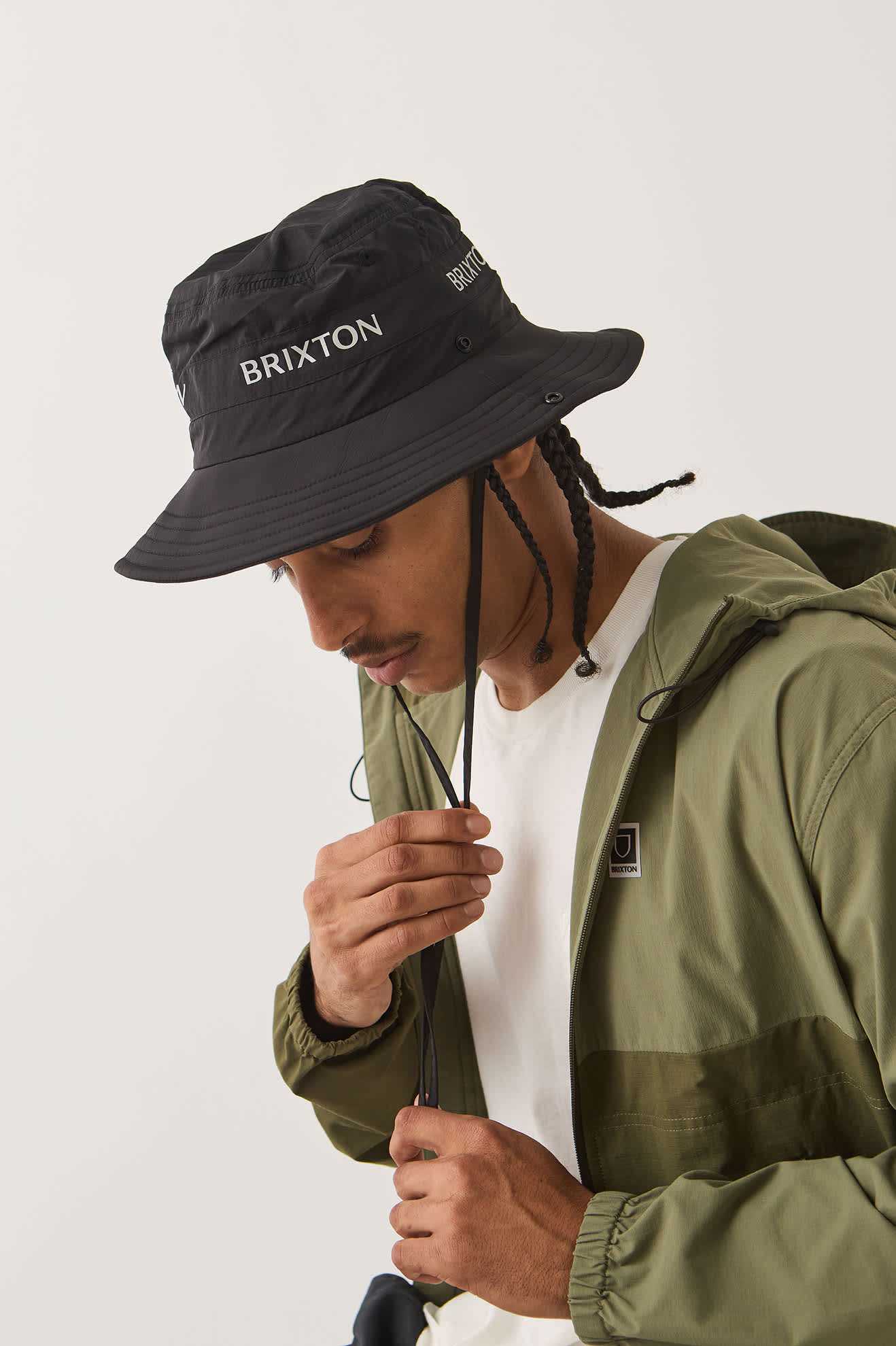 Unisex Journey Safari Hat in the color Black - Men's Side View