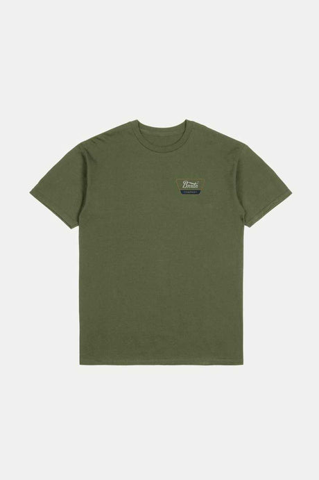 Linwood S/S Standard T-Shirt - Ivy Green/Tobacco Brown/Ivory