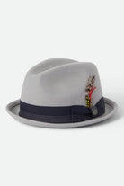 Unisex Gain Fedora in the color Light Grey/Midnight - Front Product View
