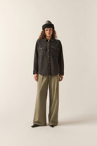 Women's Bagby Jacket in the color Black Heather - Women's Front View
