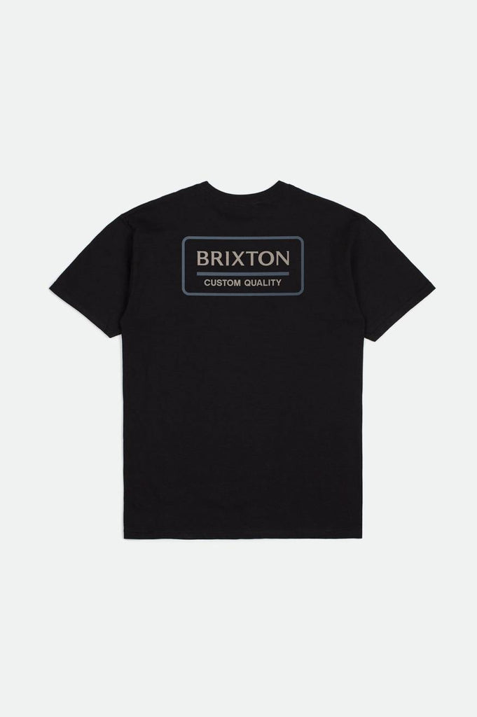 Brixton Palmer Proper S/S Standard Tee - Black/Oatmeal/Flint Blue