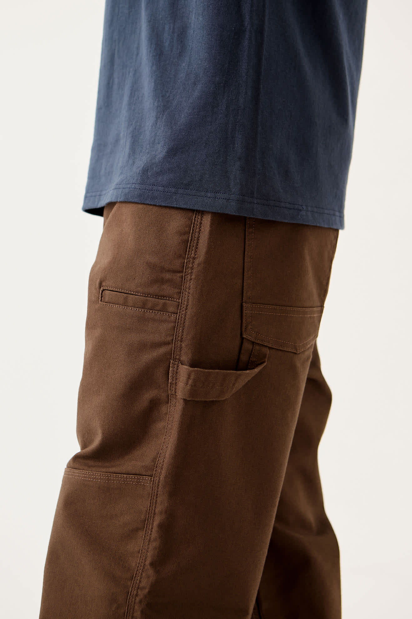 Men's Builders Carpenter Pant in the color Walnut Brown - Men's Side View