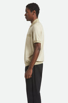 Men's Weekend Herringbone S/S Polo in the color Whitecap/Elm - Men's Side View