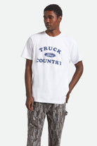Men's Ford Truck Country S/S Standard T-Shirt in the color Wimbledon White - Men's Front View
