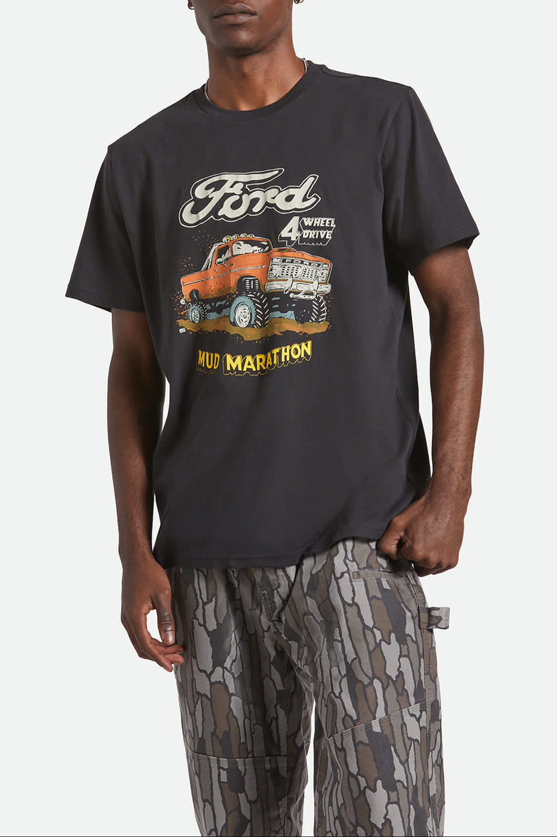 Men's Ford Mud Marathon S/S Standard T-Shirt in the color Burnt Rubber - Men's Front View