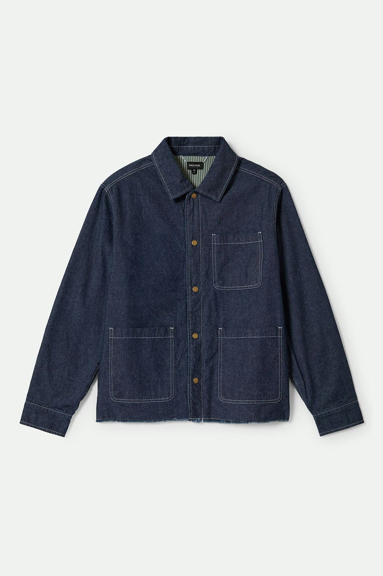 Men's Assembly Reversible Chore Jacket in the color Indigo/Pine Needle/Whitecap - Front Product View