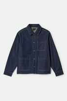 Men's Assembly Reversible Chore Jacket in the color Indigo/Pine Needle/Whitecap - Front Product View