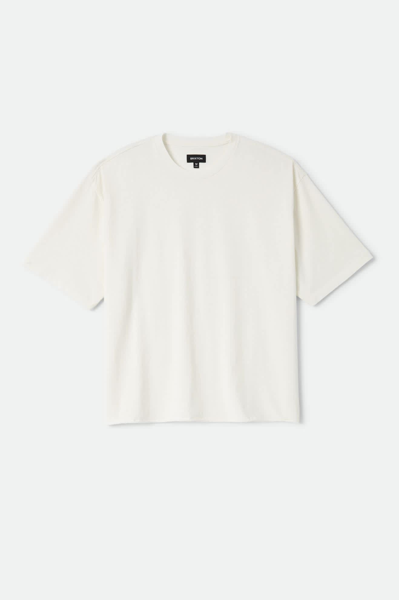 Men's Brixton Baseline Relaxed T-Shirt in the color Off White Vintage Wash - Front Product View