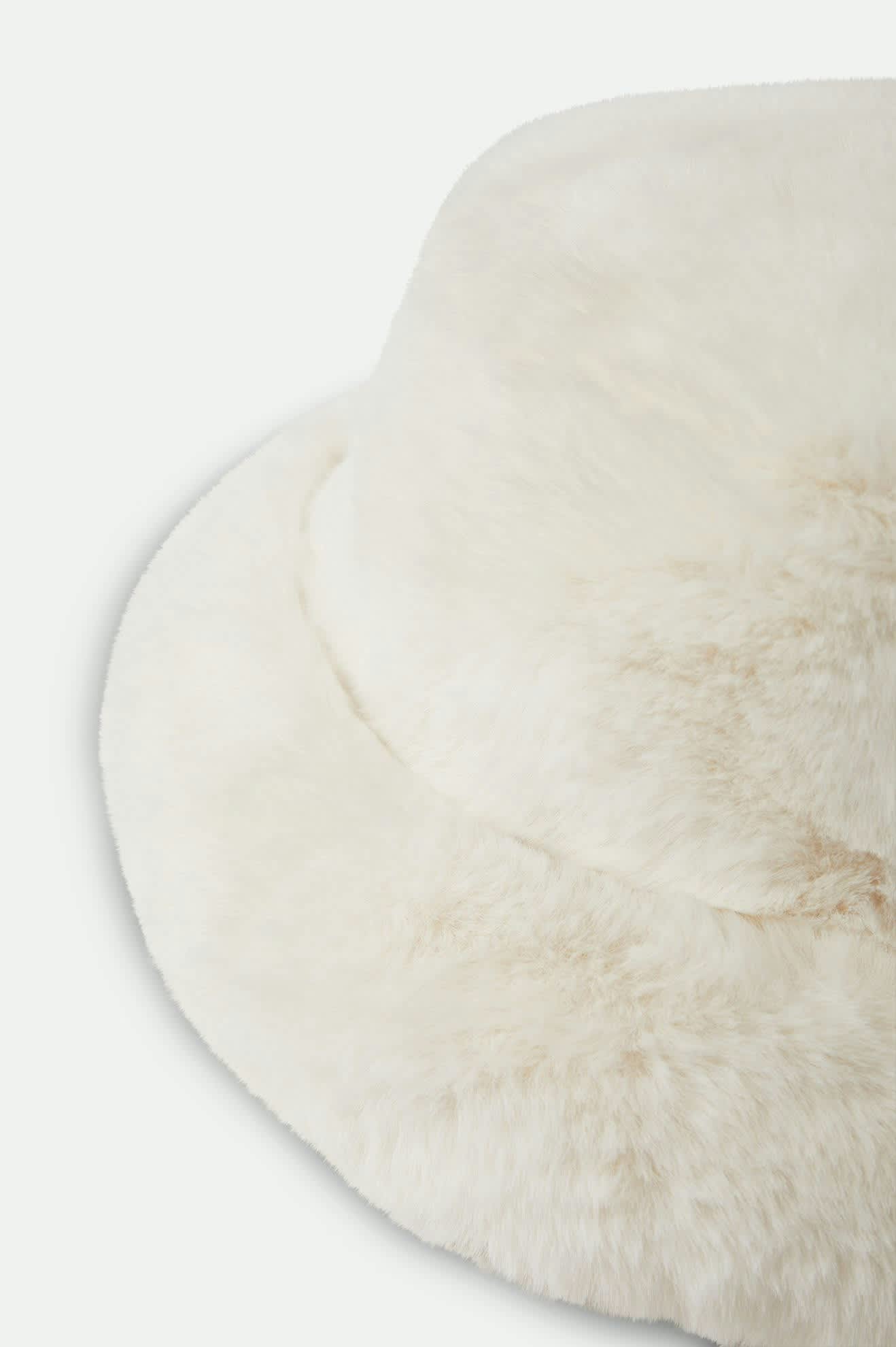 Women's Dion Packable Winter Bucket Hat in the color Off White - Additional Laydown image