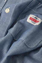 Men's Trademark Long Sleeve Shirt in the color Blue Chambray Micro Stripe - Additional Laydown image