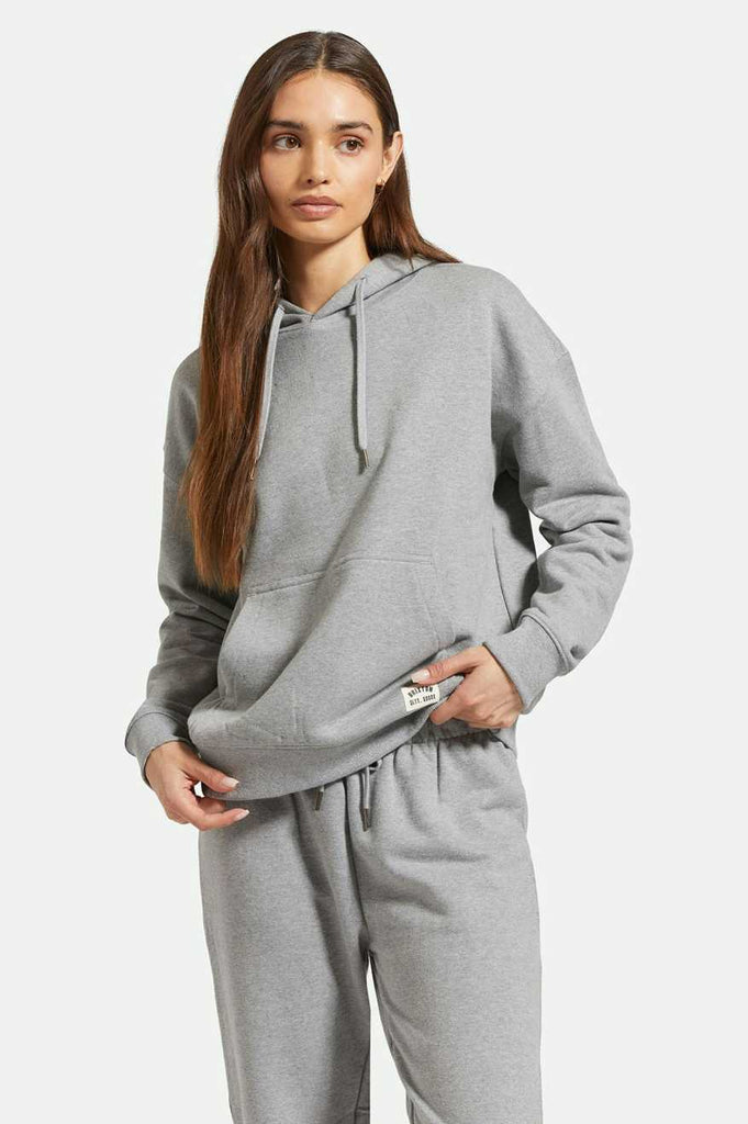 Brixton Cross Loop French Terry Hoodie - Heather Grey