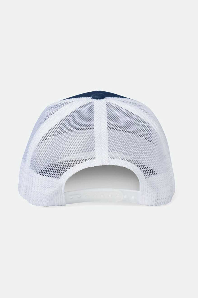 Brixton Crest Netplus Trucker Hat - Dark Denim/White