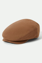 Unisex Hooligan Flat Cap in the color Camel Melton Wool - Front Product View