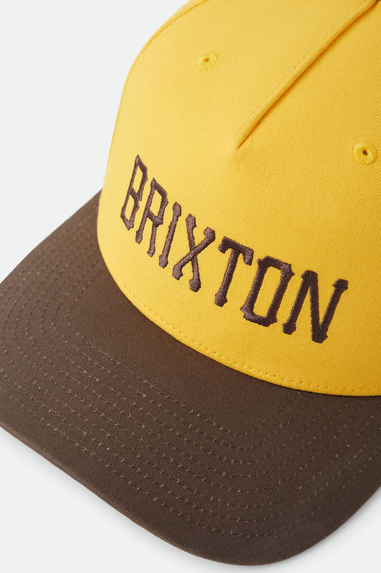 Unisex Homerun Snapback in the color Golden Hour/Walnut Brown - Additional Laydown image