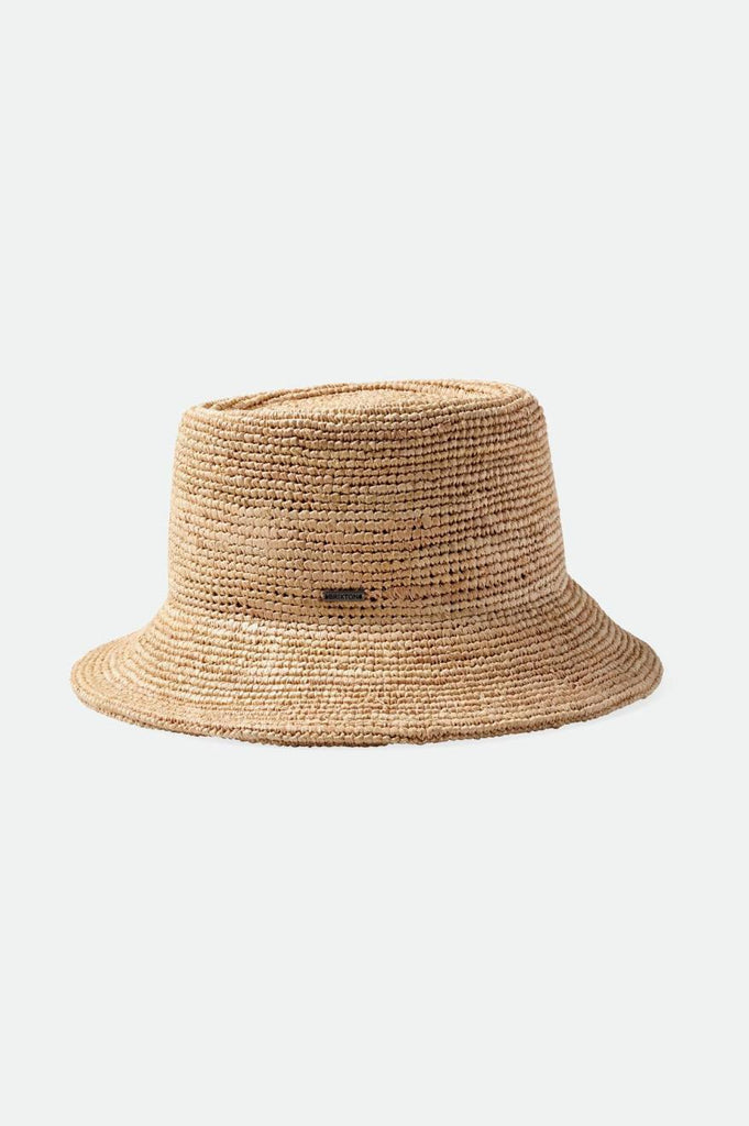 Brixton Ellee Straw Bucket Hat - Tan