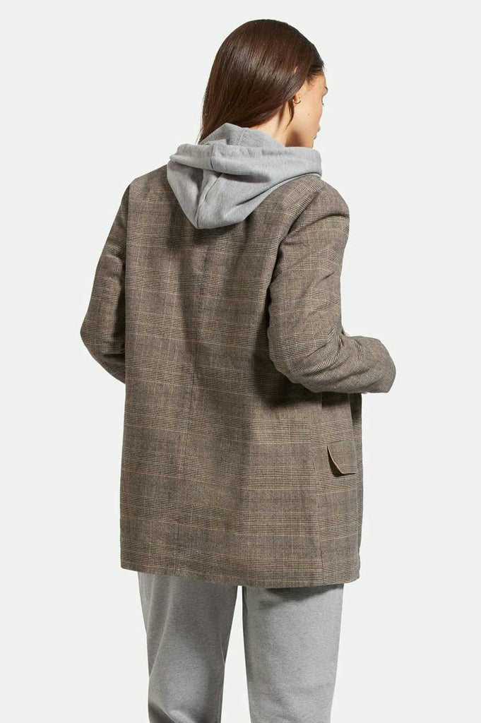 Brixton Manhattan Blazer - Brown/Cream Houndstooth