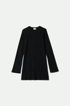Women's Dolly L/S Knit Dress in the color Black - Front Product View