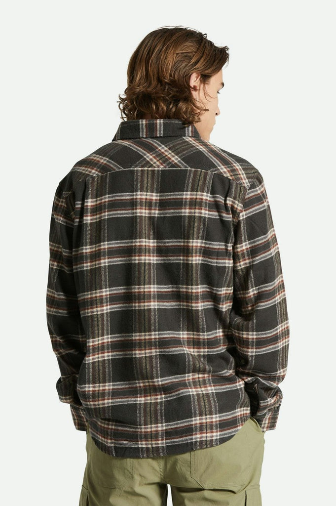 Brixton Bowery L/S Flannel - Black/Charcoal/Off White