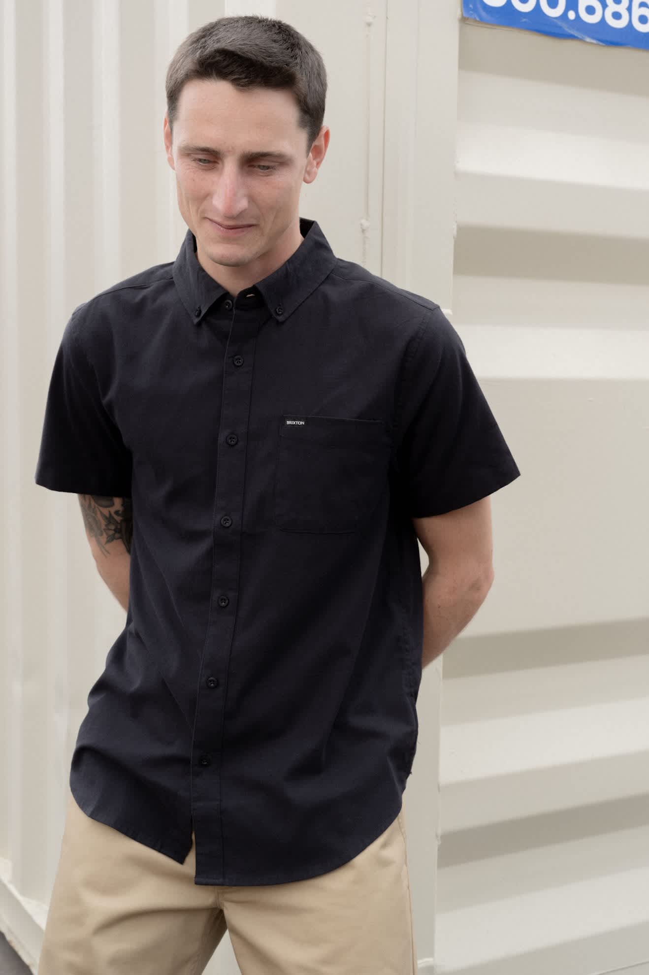 Men's Sanford Oxford Woven in the color Black - Men's Lifestyle image