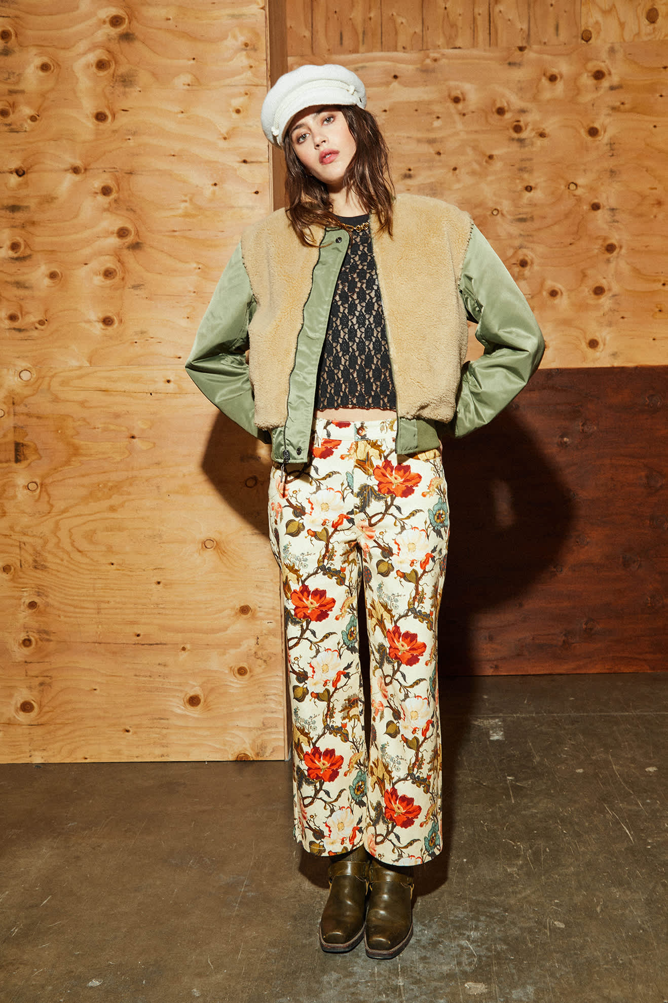 Women's Sherpa Surplus Bomber Jacket in the color Olive Surplus - Men's Lifestyle image