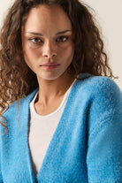 Women's Town Cardigan in the color Electric Indigo - Additional Fit image