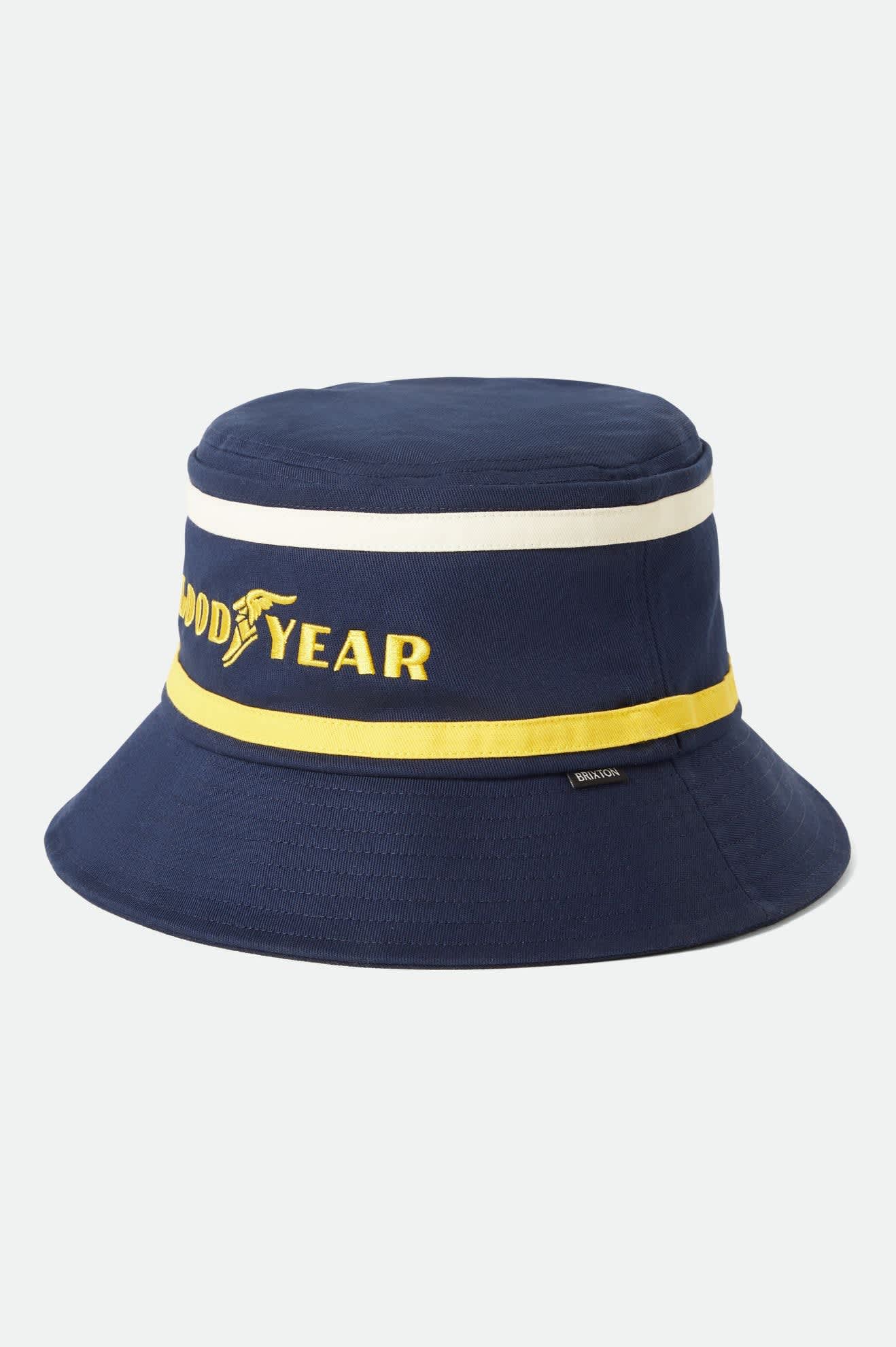 Unisex Goodyear Service Bucket Hat in the color Navy - Front Product View