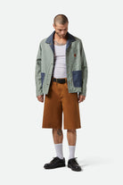 Men's Assembly Reversible Chore Jacket in the color Indigo/Pine Needle/Whitecap - Additional Fit image