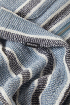 Men's The Dexter Textured Stripe Short Sleeve Shirt in the color Black/Dusty Blue - Additional Laydown image