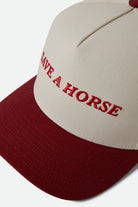 Women's Save A Horse Netplus Snapback in the color Crimson/Off White - Additional Style View