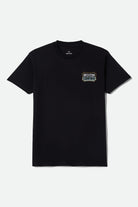 Men's Pillar Short Sleeve Shirt in the color Black - Front Product View