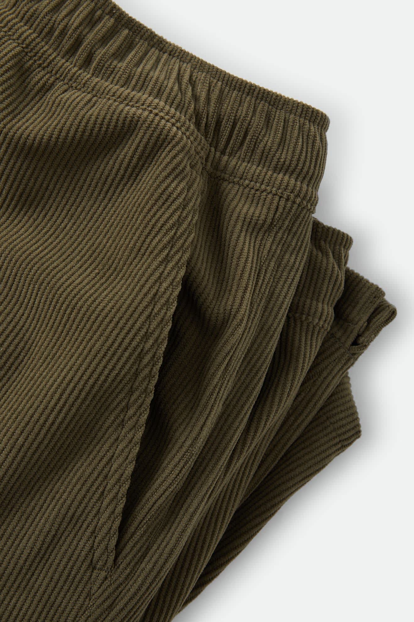 Men's Everyday Corduroy Short in the color Dark Olive - Additional Laydown image