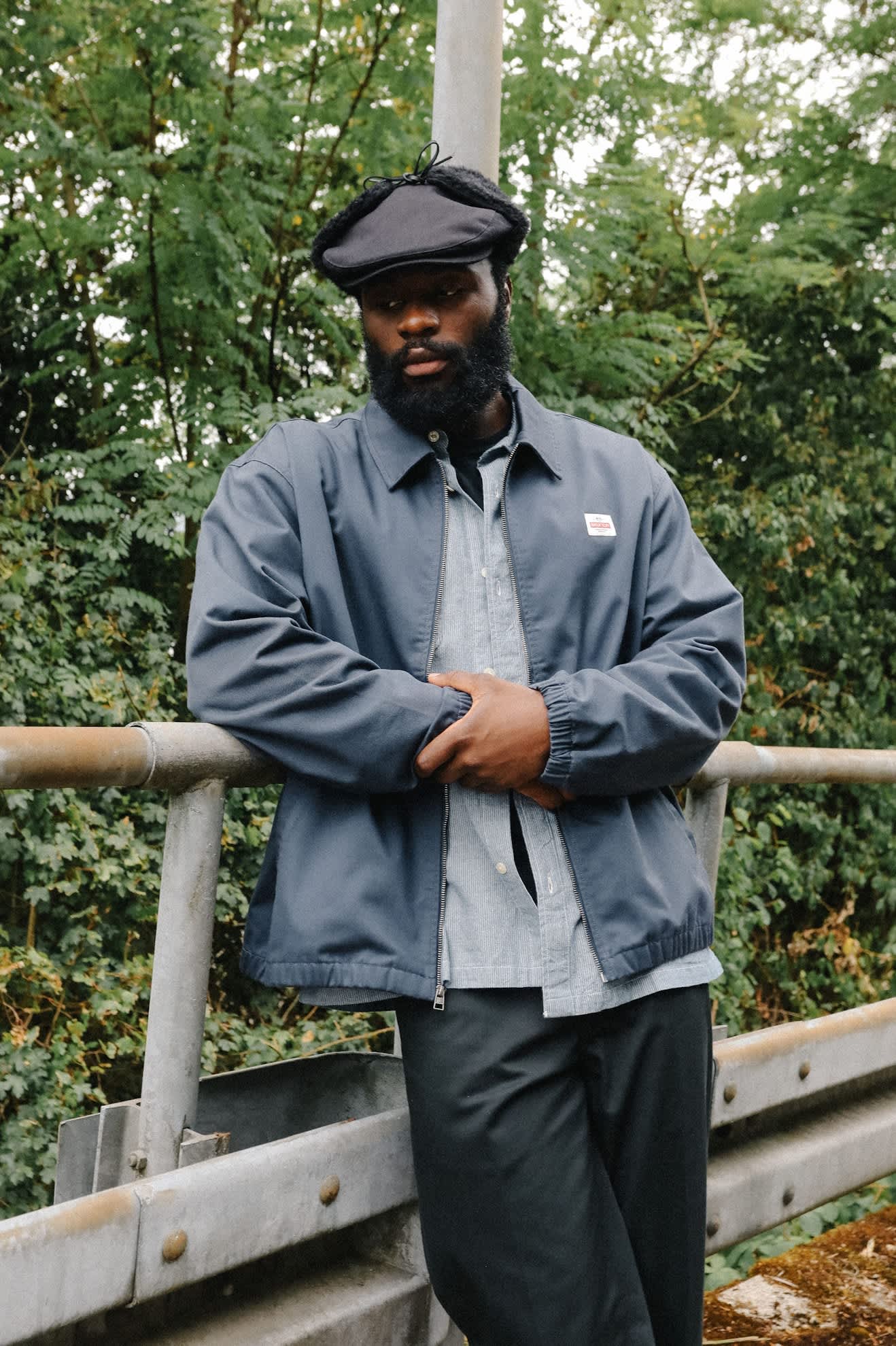 Men's Trademark Lightweight Garage Zip Jacket in the color Washed Navy - Men's Lifestyle image