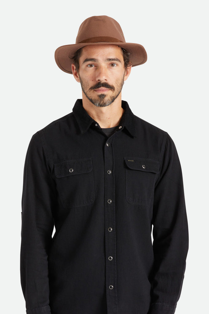 Brixton Messer Adventure Fedora - Desert Palm