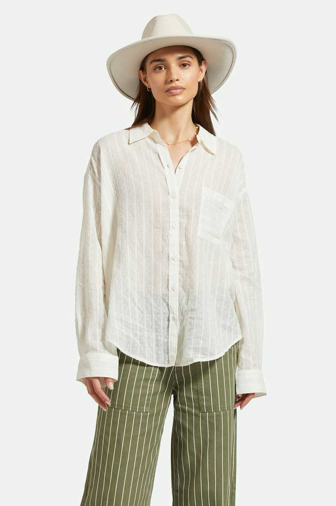 Brixton East Side L/S Boxy Woven Shirt - White