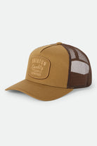 Unisex Hubal Trucker Hat in the color Dusted Ochre - Front Product View