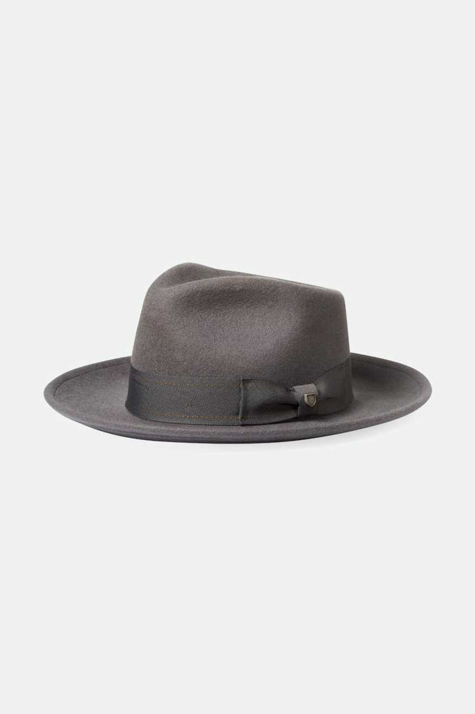 Brixton Swindle Convertabrim Fedora - Grey/Grey