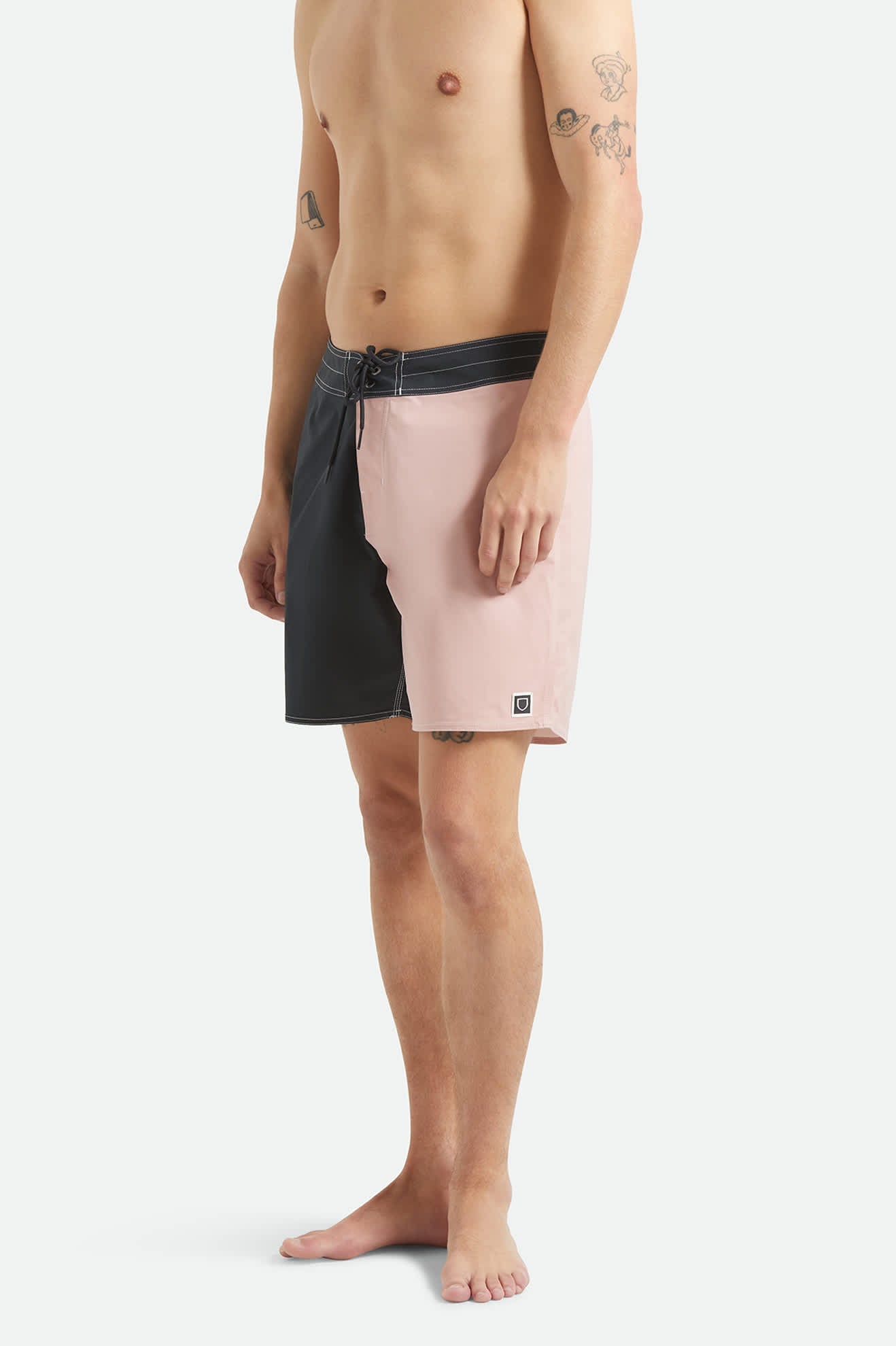 Men's Classic Trunk 17" in the color Black/Silver Pink - Men's Side View
