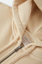 Women's Kissing Hearts Zip Hood in the color Whitecap - Additional Laydown image