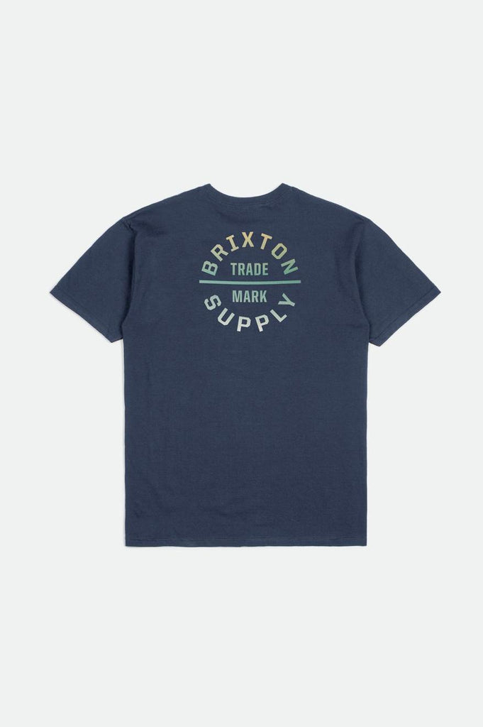 Brixton Oath V S/S Standard Tee - Washed Navy/Jade Gradient