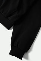 Men's Embroidered Heavyweight Oversized Full Zip in the color Black - Additional Laydown image