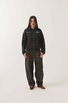 Unisex Ford Built Tough Harrington Jacket in the color Burnt Rubber - Women's Front View