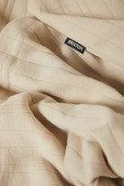 Men's Vintage Ribbed L/S Henley in the color Beige - Additional Laydown image