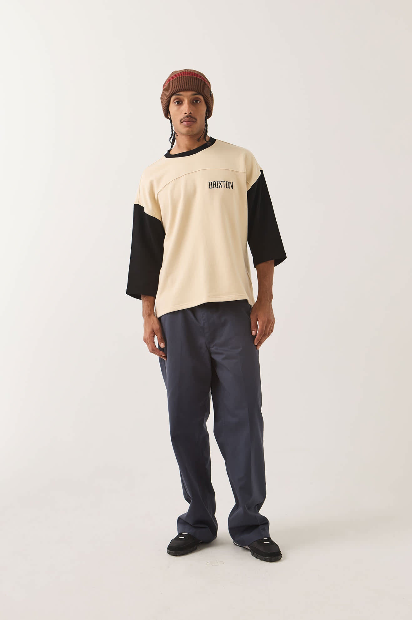 Men's Upstate Fleece in the color Whitecap/Black - Men's Front View