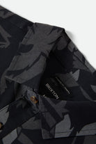 Men's Charter Print Short Sleeve Shirt in the color Black/Trooper/Future Grey Palm Floral - Additional Laydown image