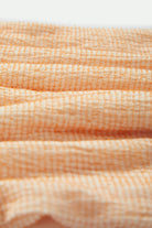 Women's Crinkle Tube Top in the color Tangerine/Off White Heather - Additional Laydown image