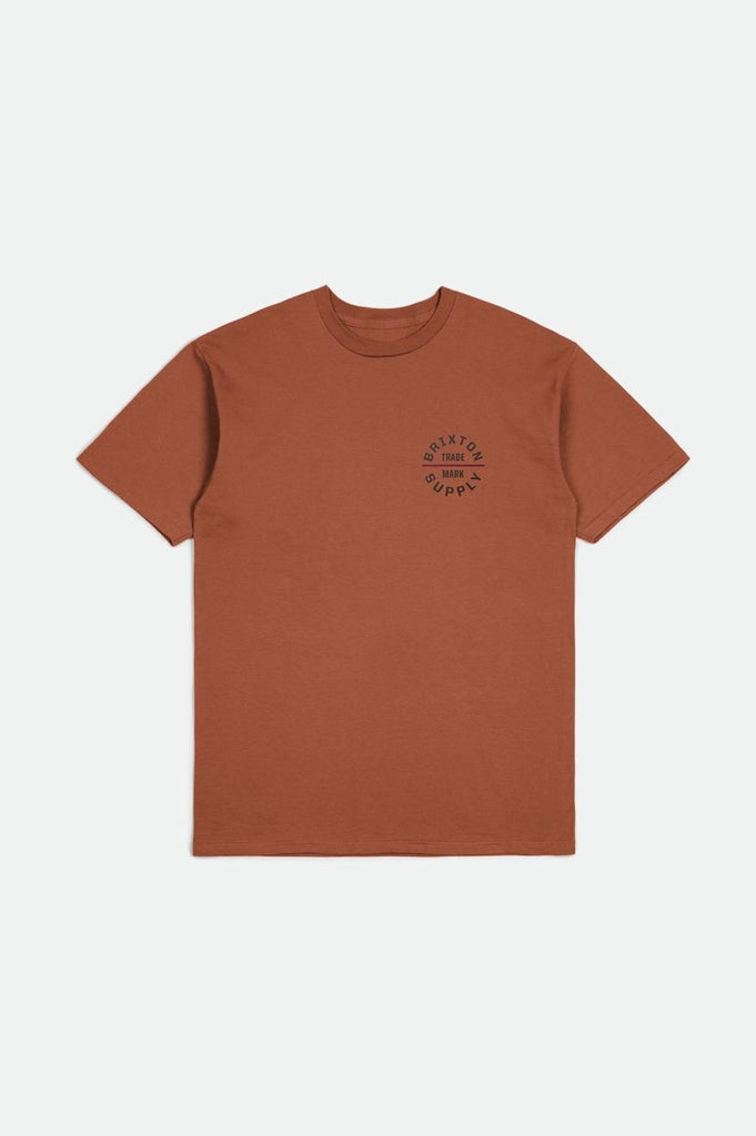 Brixton Oath V S/S Standard Tee - Terracotta/Washed Black/Cranberry Juice