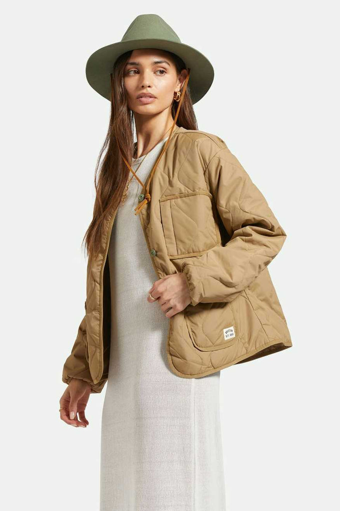 Brixton Delilah Quilted Jacket - Khaki